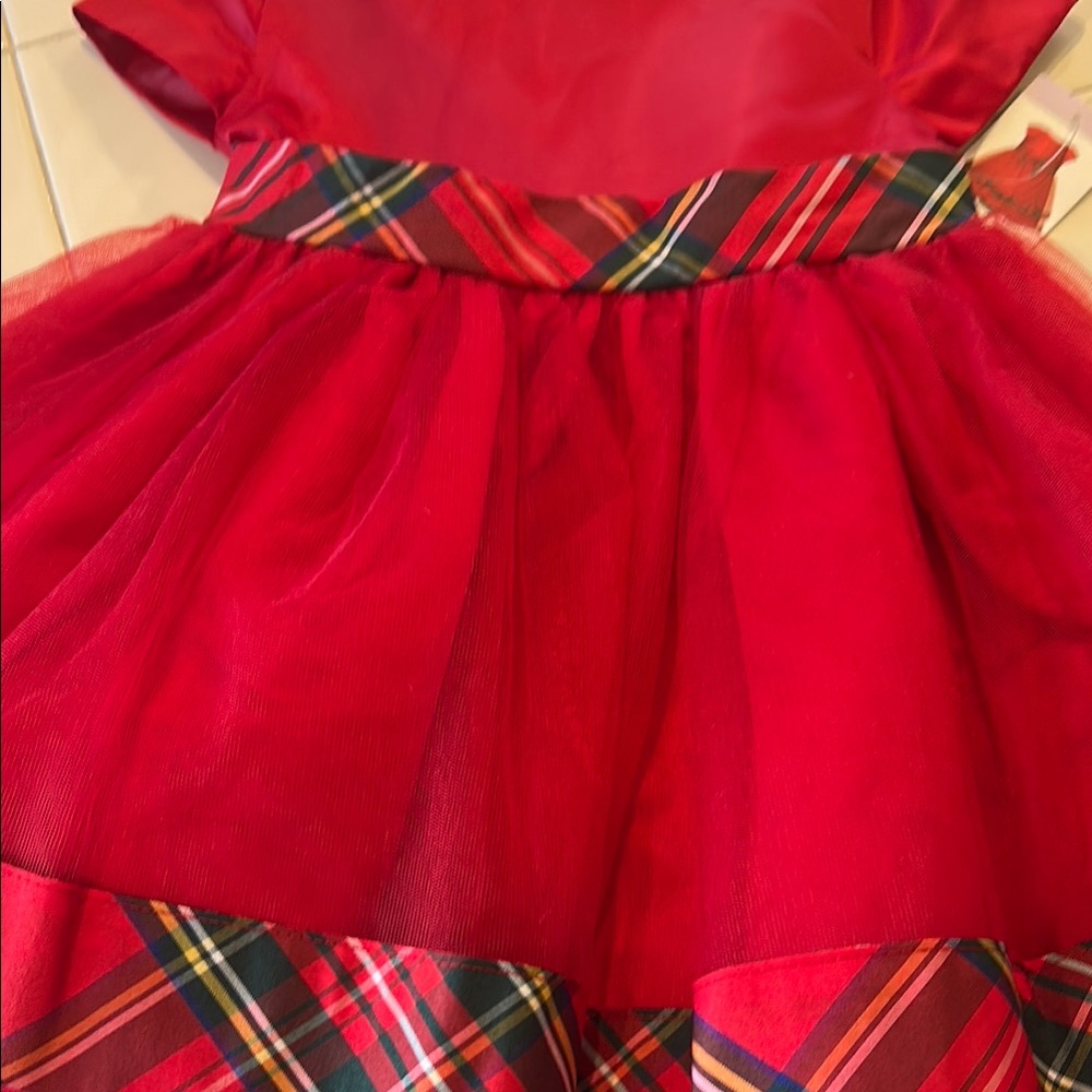 Blueberi Boulevard Red Plaid Kids Formal Dress - Picture 9 of 13